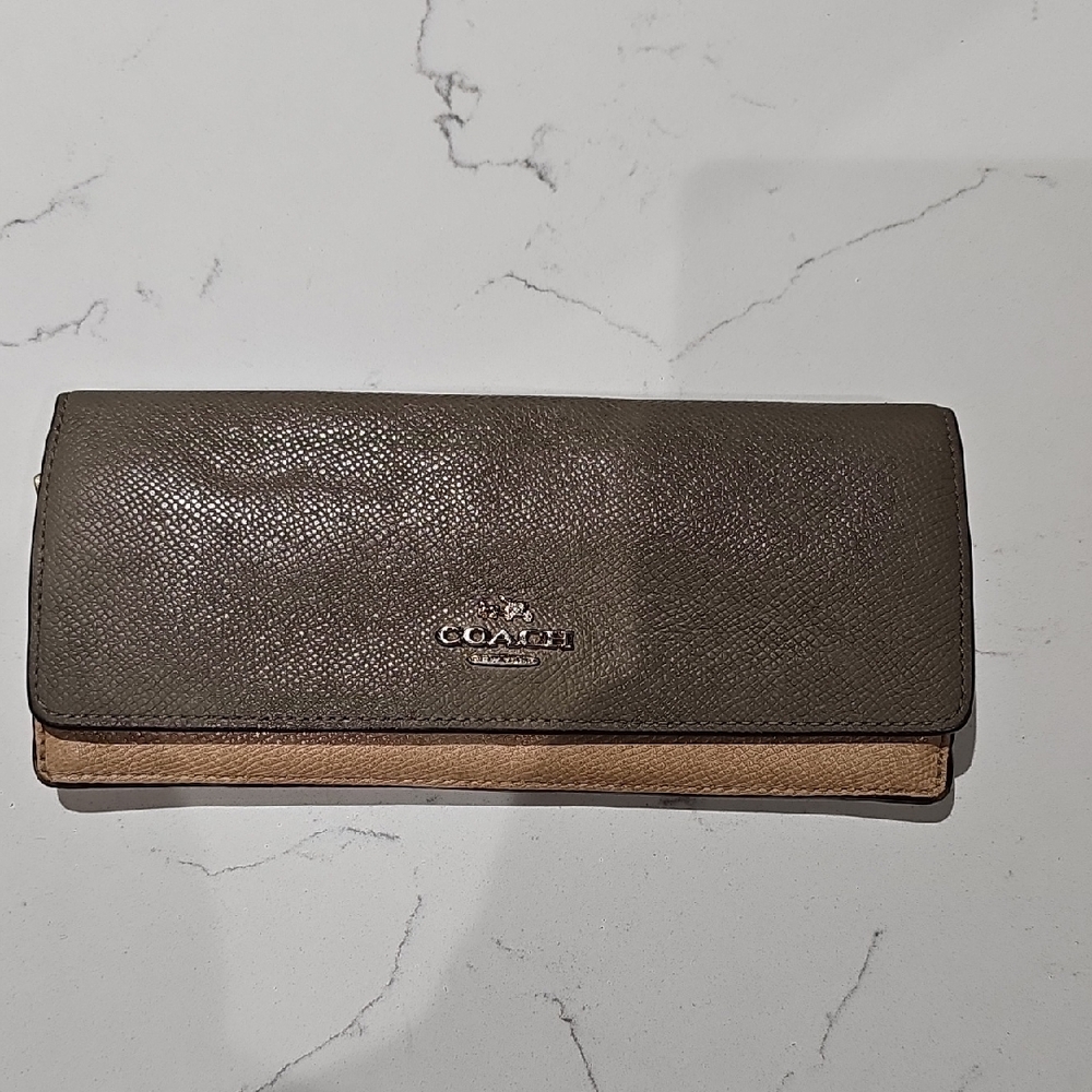 Coach Canvas Slim Trifold Bag Serial F1592 53652